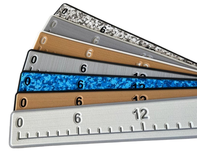 Next Level Inc . | Fish Ruler | SeaDek | 36 inch Fish Measurement Tool | Perfect for Boats and Kayaks | Snow Camo/Black Embossed - Image 5
